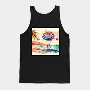 Artistic illustration of a beach scene Tank Top